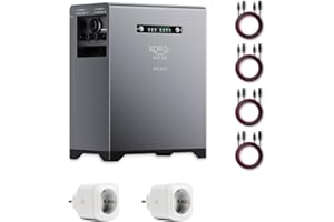 XORO SOLAR SPS 2155 Solarspeicher - Balkonkraftwerkspeicher mit 2 kWh LiFePO4 Akku, Dual MPPT 2x800W Eingang, 800W Ausgang für den Innen- und Außenbereich IP65, Plug & Play inkl. 2 Smart-Plugs