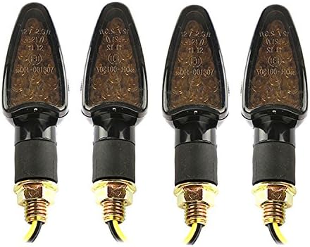 Motorcycle Turn Light E11 MARK Indicators 14 LED Motorbike Signal Light Blinker 10mm Hole Universal 12V 2 Set