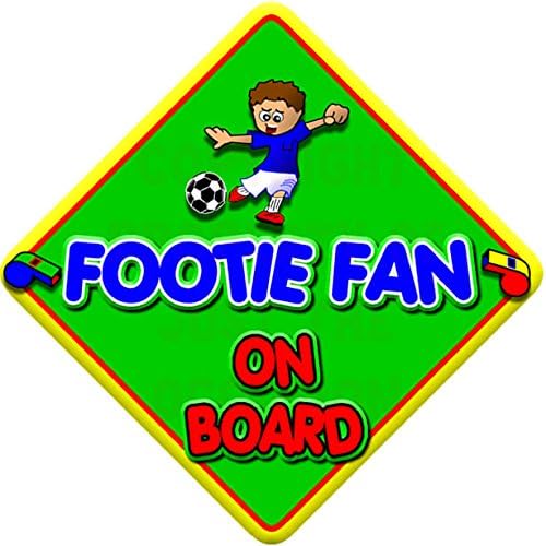 FOOTIE FAN Non personalised novelty baby on board car window sign.