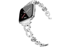 Aliwisdom Bracelet de Montre Brillant 18mm 20mm 22mm pour Montre connectée, Smartwatch Universelle Métal Strass Brillant Bracelets de Rechange de à libération Rapide pour Femme