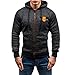 Produktbild Longra Herren Kapuzenpullover Kapuze Sweatjacke Langarmshirt Pulli Hoodie mit Reißverschluss Herren Kapuzensweatshirt Kapuzenjacke Hoodie Übergangsjacke (XL, Black)