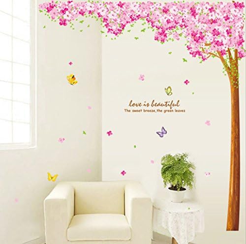 Fulla2116 Romantic Cherry Tree Blossom Flowers Wall Sticker