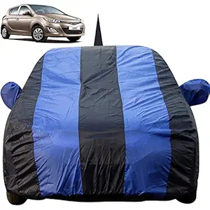 Autofact Car Body Cover with Mirror Pockets Compatible for Hyundai I20 Old Model (2008 to 2014) (Triple Stitched , Bottom Fully Elastic , Royal Blue Color)