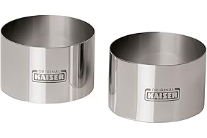 ORIGINAL KAISER 645759 Anelli per dessert e vivande, set da 2, ø 8 cm, altezza 5 cm
