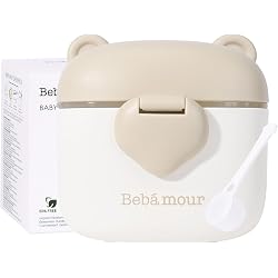 Boîte Doseuse Lait Bébé 410ml - Portable Avec Cuillère Et Barre De Nivellement | Hermétique Et Sans BPA