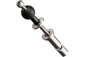 Ultimateaddons Motorcycle 13.3-14.7mm Fork Stem Yoke Mount Attachment with 1" 25mm Ball