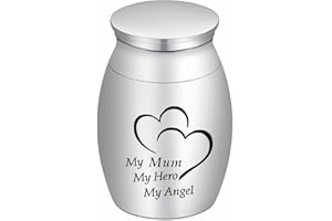 AIWENXI Tree of Life/Butterfly/Rose Flower/Wings/Heart Mini Urns for Ashes Stainless Steel Pet/Human Ash Small Urns cremation keepsakes for ashes