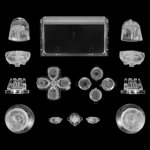 Preisvergleich Produktbild PS4 Controller Mod Kit für JDM-030 Modell - Transparent Weiß