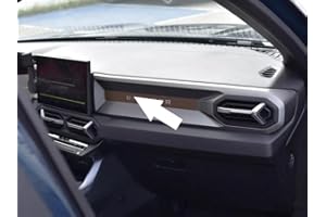 AUTOCOVR Couverture en acier pour Dacia.BIGSTER (R1310) | Bande décorative pour compartiment de rangement - Style MARRON CUIVRE, Inscription argentée | 1 Pièce Inox Essential Expression Journey Extreme Bigster