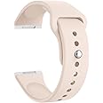 Tobfit Silicone Band for Fitbit Versa 3 4 Fitness Tracker,Soft Sport Strap for Fitbit Sense Fitness Tracker (Watch Not Included), Adjustable Wristband with Metal Buckle for Men Women