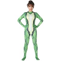 GREUS Halloween Snake Bodysuit - Full Body Animal Print Jumpsuit Costume For Women