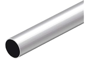 SOURCING MAP Tubo Redondo de 6063 Aluminio, Tubo de Aluminio, 16mm Diámetro Externo, 15mm Diámetro Interior, 300mm Longitud, Tubos Rectos sin Costuras
