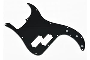 KAISH 13 Hole P Bass Style Pickguard PB Scratch Plate Bass Pickguard for USA/Mexico Precision P Bass Black 3 Ply