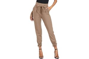 GRACE KARIN Pantalon Crayon Femme Taille élastique Bow-Knot Mode Coupe Slim