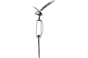 CHEOTIME Metalowa Ozdoba Ogrodowa Bielika Amerykańskiego, Dekoracja Orła Ogrodowego Do Podwórka I Odstraszania Ptaków, Duże Figurki Orła Na Zewnątrz Do Gospodarstwa, Podwórka, Ogrodu, Trawnika