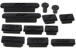 Buwei Bouchon Anti-poussière 12 pièces/Ensemble Kit de Bouchon Anti-poussière en Silicone pour Macbook Air Pro Retina 11 "13" 15"