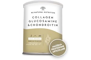 GLUCOSAMINA 1500mg + CONDROITINA 1200mg + COLLAGENE IDROLIZZATO 10.000mg + Acido Ialuronico + Vitamina C. Protezione della Cartilagine e la Cura delle Articolazioni, Pelle e Ossa. N2 Natural Nutrition