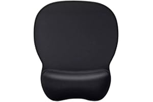 EOUSTRA Alfombrilla de Ratón Ergonómica con Reposamuñecas – Mousepad 4 mm con Memory Foam, Base Antideslizante de Goma – Duradero, Ideal para PC, Portátil, Oficina y Hogar (Pack 1)