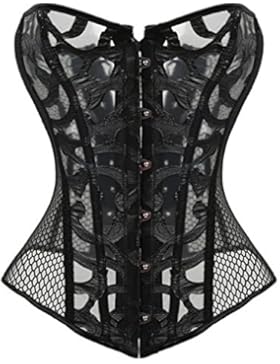 Damen Schwarz Weiß Body Shaper Vollbrust Corsage Top Übergrößen