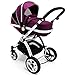 iSafe Trio Pram Stroller 2in1 - Plum (Purple)