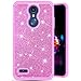 Produktbild MeganStore LG K10 2018, LG K30 Hülle, Starkes Gehäuse, 2-in-1 TPU & PC Cover Design Glitter Bling Glänzend Rückseite Tasche für 5.3 Zoll LG K10 2018/K30 Rosa