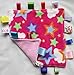 Baby taggie security blanket, taggy baby comforter - Pink Star