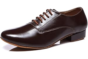 SWDZM Scarpe da Ballo Latino Americano Uomo per Salsa Tango Jazz Partito di Danza Scarpe Tacco Basso,Modello-L147