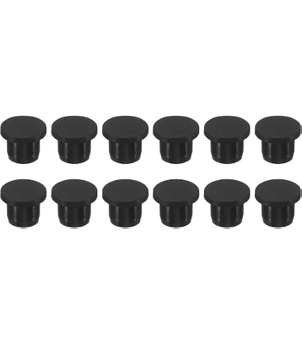 Embouts ronds en caoutchouc, protections de filetage souples en vinyle, manchons en caoutchouc noirs pour tubes métalliques et boulons Embouts ronds en caoutchouc, protections de filetage souples en vinyle, manchons en caoutchouc noirs pour tubes métalliques et boulons