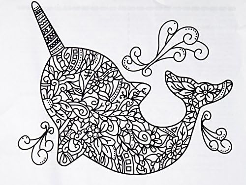 Giraffe Crafts Narwal Colouring Transfer 9-inch x 12-inch, Acrylic, Multicolour