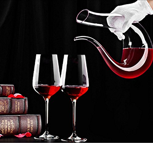 VictoryCN U-Form-1300ML Klassische Overflow-beständig Red Wine Decanter - 2