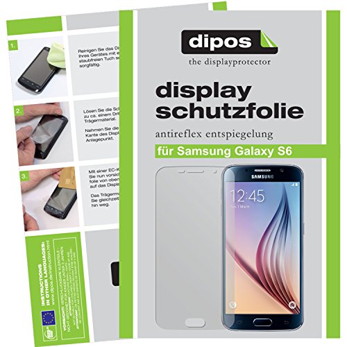 dipos Samsung Galaxy S6 Schutzfolie (2 Stück) – Antireflex Premium Folie matt - 2