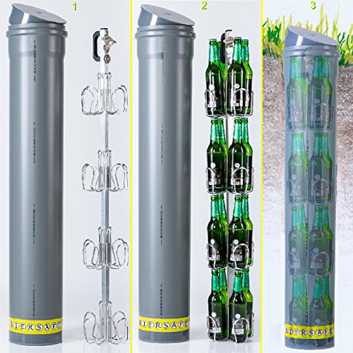 BIERSAFE: Outdoor / Garten Erdloch Bier Kühler, Beer safe cooler / Rohr / Kühlschrank ohne Strom, Bar-Gadget! - 3