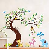 Wandtattoo Wandsticker Kinderzimmer Wald Baum Sticker Aufkleber Sticker DDS 54 - 4
