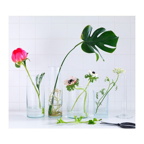 IKEA CYLINDER -Vase Set von 3 Klarglas - 3