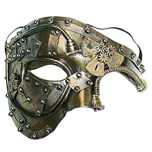 Máscara de disfraces Steampunk Phantom Of The Opera Máscara de fiesta veneciana mecánica