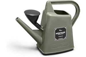 etree Heritage Watering Can with Rose Slate Green 1 Gallon (5L)