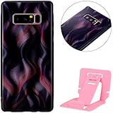 Galaxy Note 8 Hülle,Glitzer Hülle für Samsung Galaxy Note 8,Ekakashop Luxuriöses Coole Lila Streifen Muster Ultra dünn Slim TPU Silikon Defender Protective Schutzhülle Rückhülle Praktisch Back Case Cover für Samsung Galaxy Note 8 + 1x Kostenlos Ständer (Farbe zufällig)