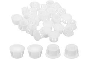 ‎QUARKZMAN QUARKZMAN 28 Stück 13mm (1/2") Abdeckkappen für Bohrlöcher, Nylon Blindstopfen Abdeckstopfen Weiß, runde Schnappverschluss Bohrungen für Bohrlöcher für Schränke Maschinen Möbel