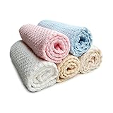 Erstlingsdecke / Babydecke / Kuscheldecke / Strickdecke aus 100 % Bio Baumwolle kba 80 x 80 cm - 3