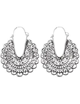 MagiDeal 1 Paar baumeln Ohrringe Ethnische Ohrgehänge Böho Look Hänger -Silber