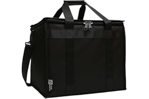 TRUE NORTH Lebensmittel-Liefertasche mit Trennwand (40 x 40 x 35 cm) - Uber Eats Liefertasche, Isoliertasche für Deliveroo - 