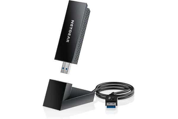 NETGEAR Nighthawk Clé WiFi USB (A8000), Adaptateur USB Ethernet WiFi 6E AXE3000, Dongle WiFi sans Fil pour Ordinateur Portable ou de Bureau. WiFi Jusqu’à 3 Gbit/s. Compatible PC Toutes générations