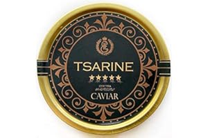 50g de caviar d'esturgeon noir | Esturgeon sibérien | Acipenser baerii | Caviar de poisson | Caviar Malossol | Caviar noir | Marque - TSARINE Caviar | Livraison réfrigérée express gratuite