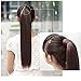 S-noilite Wrap Around Ponytail Clip in Hair Extensions One Piece Magic Paste Pony Tail Long Straight Wavy Curly Soft Silky for Women (17 inches-Curly, Ash blonde)