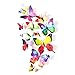 Produktbild Eizur Abnehmbare PVC Wandaufkleber Wall Sticker DIY Schmetterling Magnet Wandtattoo Wandbild Dekoration 12 Stück/24 Stück Optional (Regenbogen/Bunte/Blau/Schwarz/Weiß/Rot/Grün)