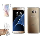 REY Cover in Gel TPU per Samsung Galaxy S7 Edge, Silicone Case, 360° Full Body Protezione, Protettiva Sottile Back Cover