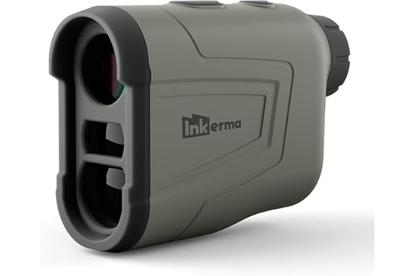 Télémètre Chasse/Golf, Inkerma 1000/1200M Télémètre de Chasse Rechargeable avec Grossissement 6X, Écran LCD, Angle/Compensation de Pente/Unit Switch/Vitesse/Scan Fonctionnel (Hunter-E)