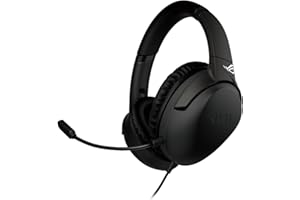 ASUS ROG Strix Go Core Wired Gaming Headset (Detachable Discord Certified Mic, 40mm Drivers, Deep Bass, Hi-Res Audio, Lightweight, 3.5mm, For PC, Mac, PS4, PS5, Xbox One, Switch and Mobile devices)- Black