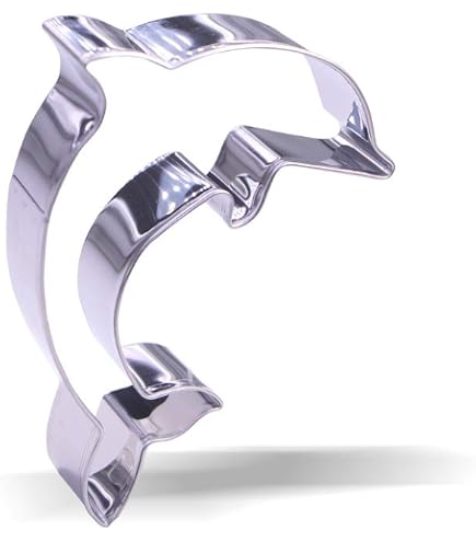 Delphin-Ausstechform Edelstahl - Ca. 9,5x4,5 Cm, Spülmaschinengeeignet Für Plätzchen & Bastelarbeiten