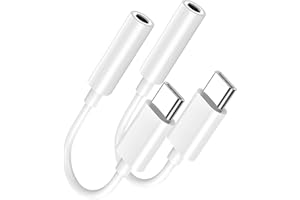 HOMECOVE 【Apple MFi Zertifiziert】2 Pack USB C to 3.5mm Female Headphone Adapter, Type C to AUX Audio Cable Compatible with iPhone 17/16/15/Pro Max/15 Pro/15 Plus Galaxy Pad Pro 2022/2021/2018 Google Pixel 8/7